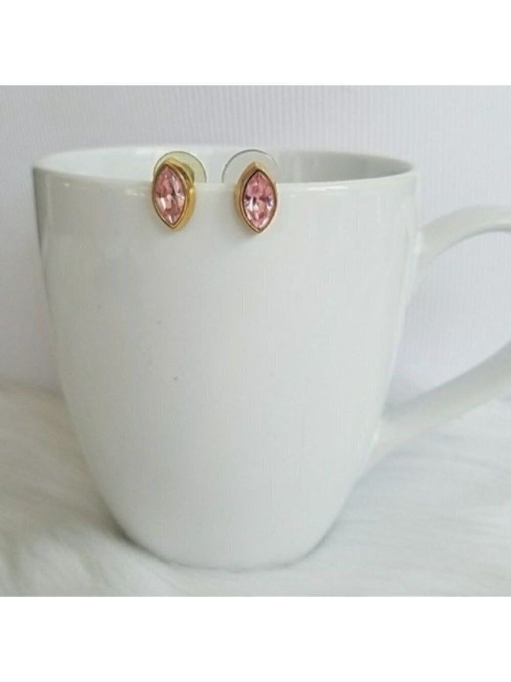 fashion Jewelry Pink and Gold Earrings NWOT - Picture 3 of 3
